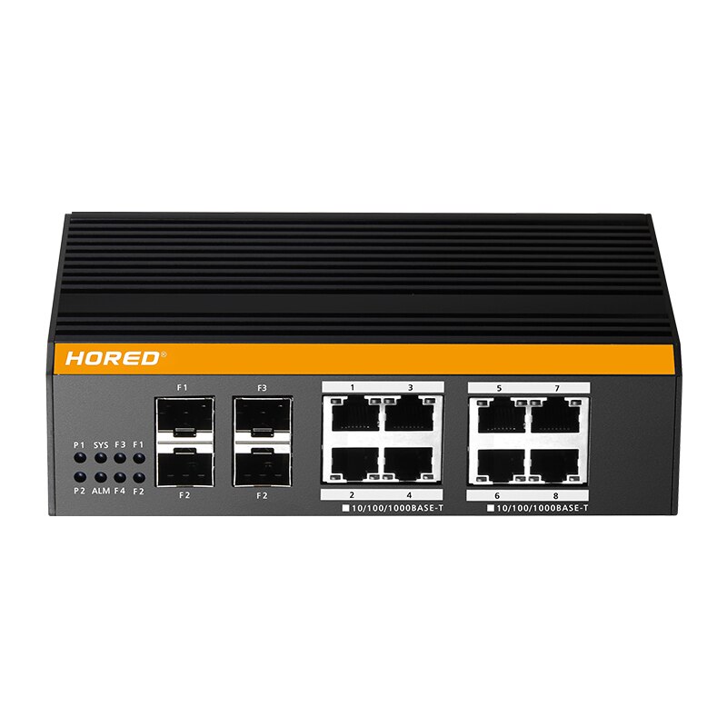 Промышленный управляемый без POE коммутатор HORED IS108GS-2F
