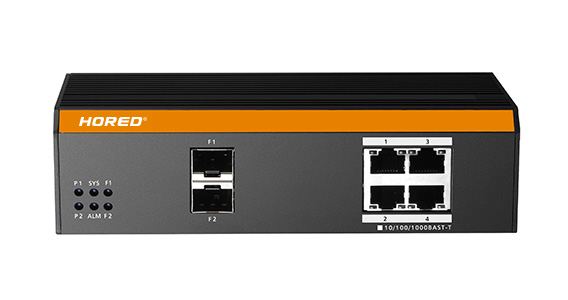 Промышленный управляемый POE коммутатор HORED IS104GPS-2F